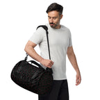 Daemon Luxury Speckled Diamonds NEMESIS Borsone Micro gym bag with all-over white print and black speckled diamond pattern.