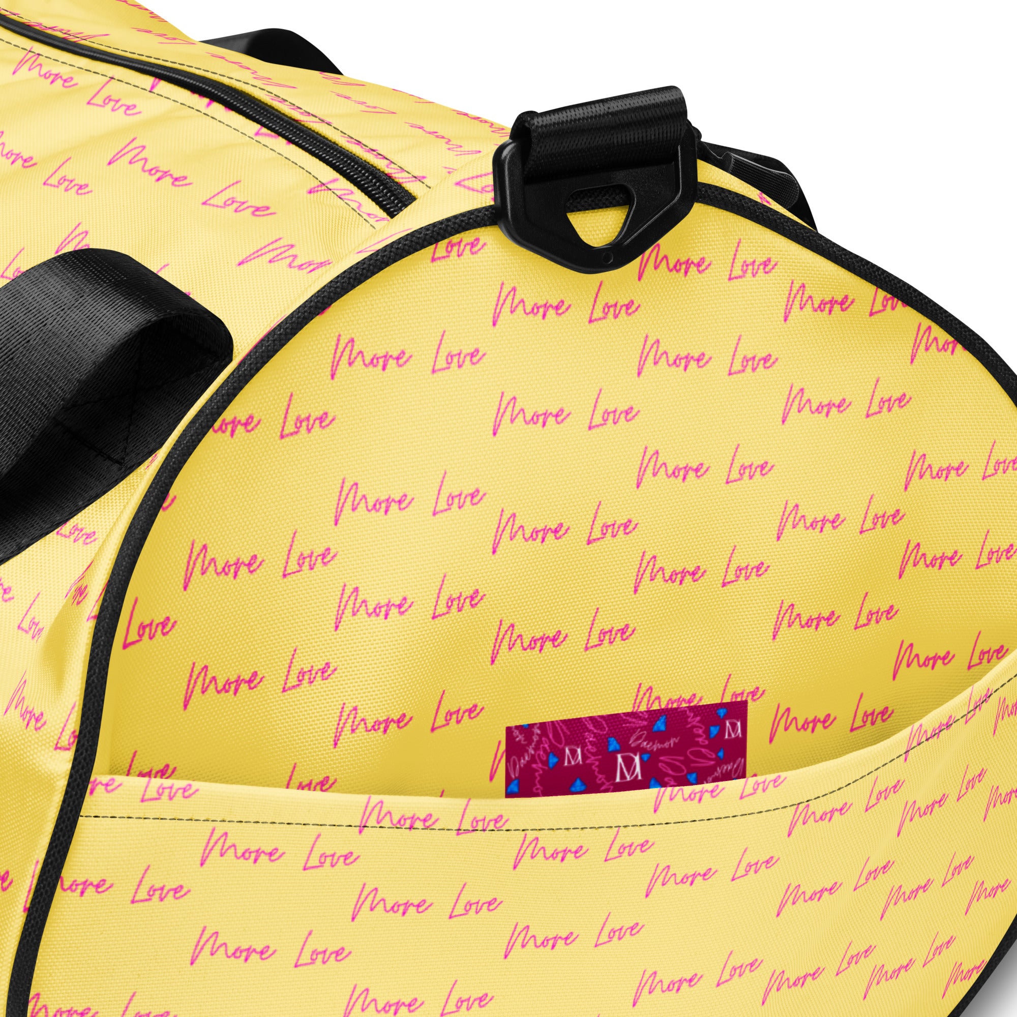 Daemon Luxury Pacifica Solar Butter Borsone Micro gym bag with all-over print in white, lightweight and spacious for workout gear.