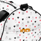 Daemon Luxury Speckled Diamonds Artica Blizzard Borsone Micro all-over-print gym bag with white background.