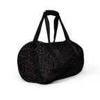 Daemon Luxury Speckled Diamonds NEMESIS Borsone Micro gym bag with all-over white diamond print, right front view