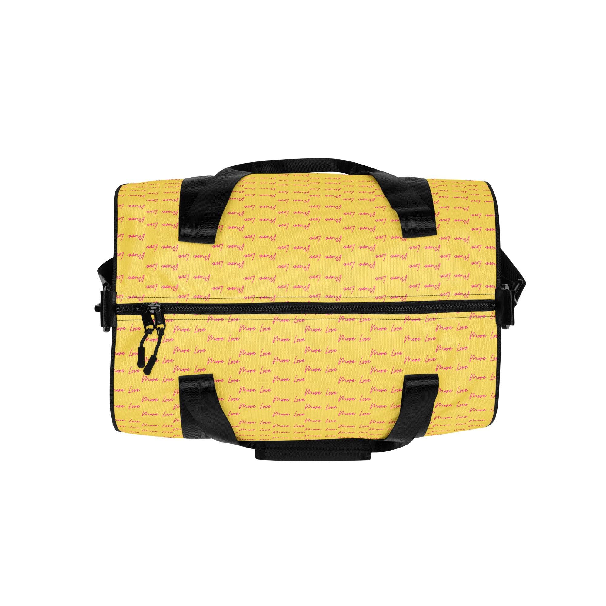 Daemon Luxury Pacifica Solar Butter Borsone Micro gym bag with all-over white print, durable fabric, and spacious design for workout gear.