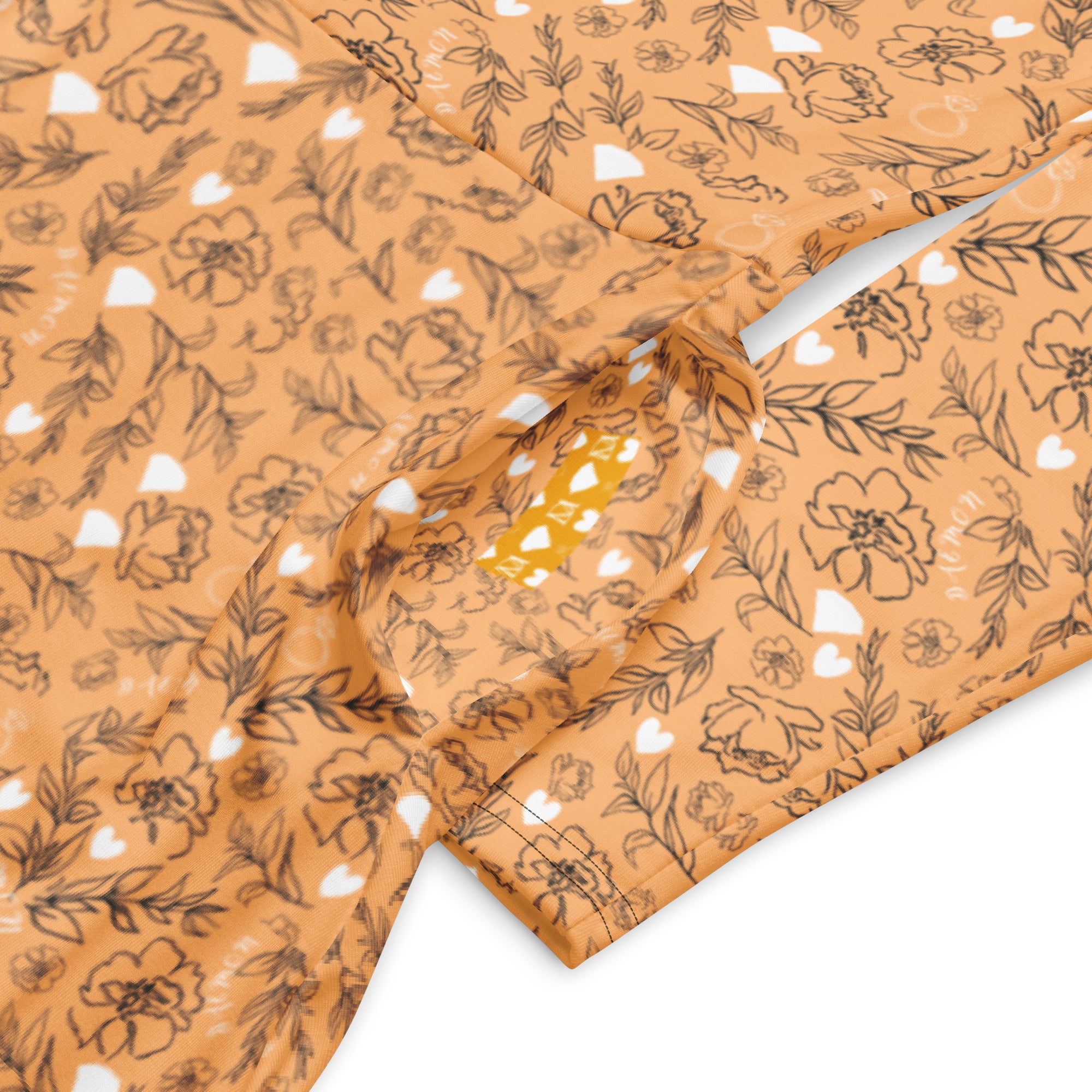 Daemon Luxury Florette Rebirth Sienna midi dress with all-over white floral print and long sleeves, elegant and stylish.