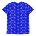 Daemon Luxury ELECTRICA Lilac Relay men's athletic T-shirt with all-over print, white background, back view.