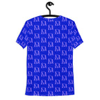 Daemon Luxury ELECTRICA Lilac Relay men's athletic T-shirt with all-over print and white back design.