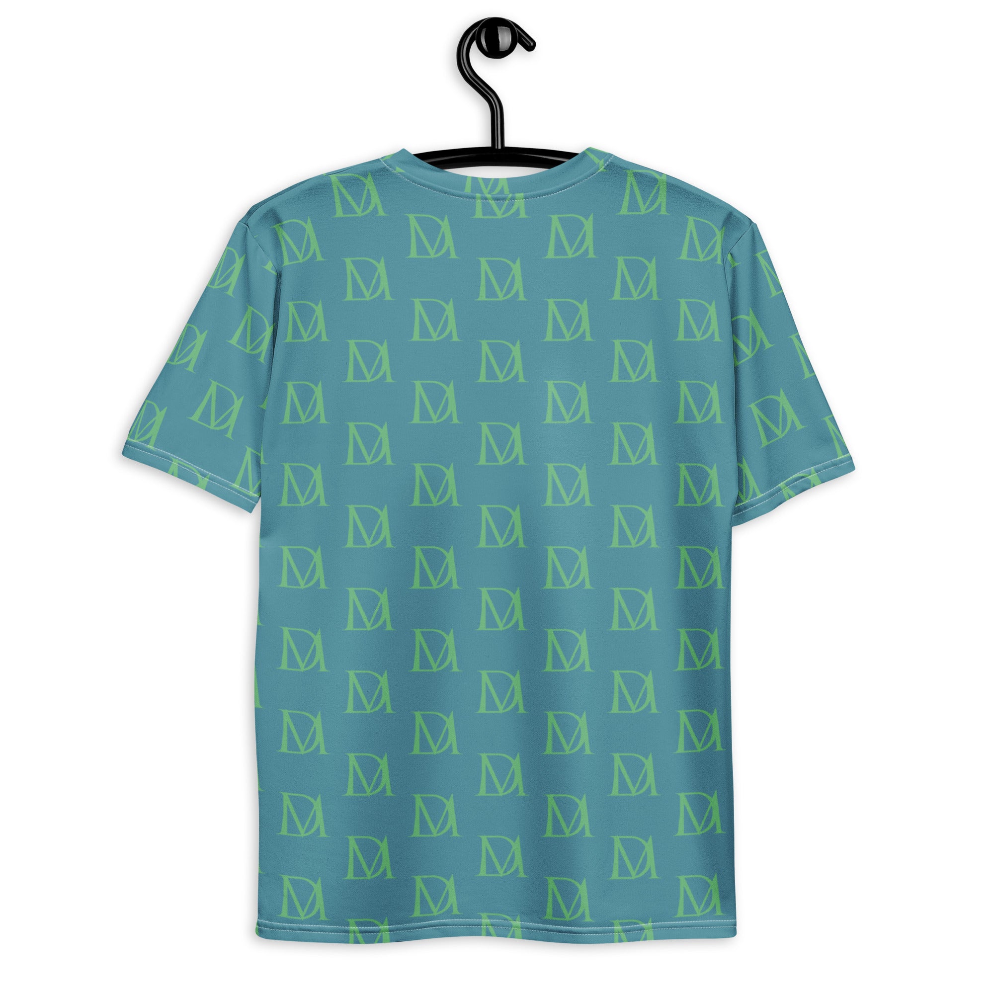 Daemon Luxury Pacifico Duringo Relay men's white crew neck T-shirt with all-over print design, back view.