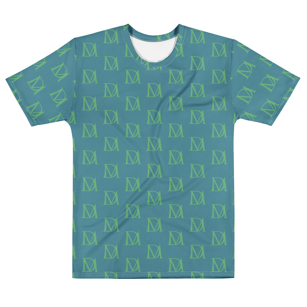 White men's crew neck T-shirt with all-over Pacifico Duringo Relay Premio il Man print by Daemon Luxury.