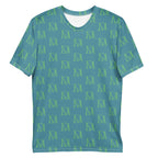 White men's crew neck T-shirt by Daemon Luxury featuring all-over Pacifico Durante Relay Premio il Man print design on front.