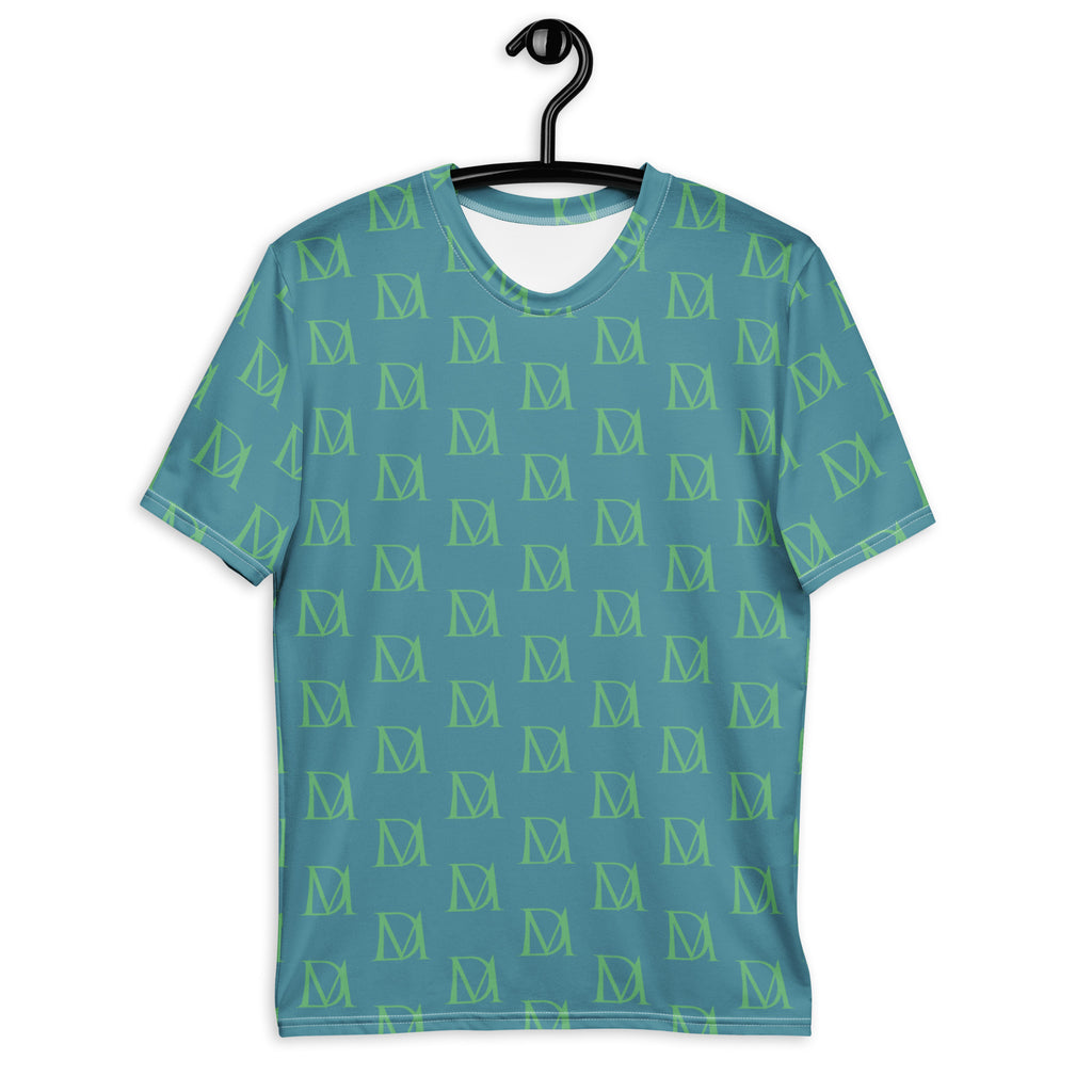 White men's crew neck T-shirt by Daemon Luxury featuring all-over Pacifico Duringo Relay Premio il Man print.