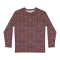 All-over print men's long sleeve shirt from Daemon Luxury's Dim Horizon Premio il Man collection, featuring a detailed front design.
