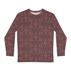 All-over print men's long sleeve shirt from Daemon Luxury's Dim Horizon Premio il Man collection, featuring a detailed front design.