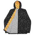 Daemon Luxury Florette Rebirth Stealth Era men's black windbreaker with all-over floral print front view