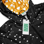 Daemon Luxury Florette Rebirth Stealth Era men's black windbreaker with all-over floral print and lightweight design.