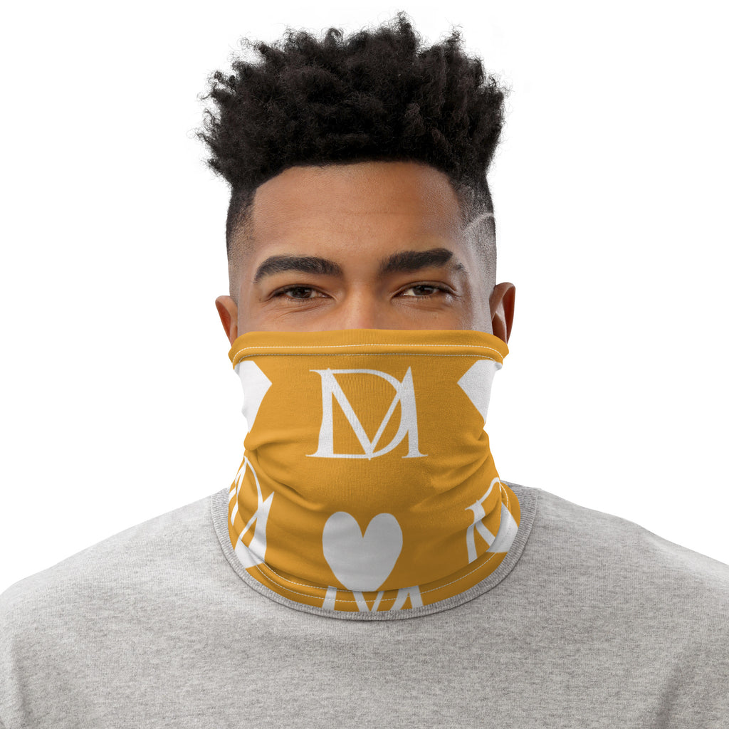 Daemon Frosted Diamonds Tarmin Honeybees neck gaiter with all-over white print, featuring geometric diamond and honeybee patterns.