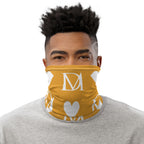 Daemon Frosted Diamonds Tarmin Honeybees neck gaiter with all-over white print, featuring geometric diamond and honeybee patterns.