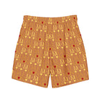 Daemon Luxury Tarmin Dim Sun Glow all-over-print recycled swim trunks with white back design