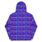Daemon Serpentine Columbiana Therma .2 unisex hoodie with all-over white recycled print and hood, casual and eco-friendly style