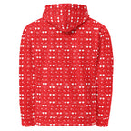 Daemon Frosted Diamonds VENUS unisex hoodie with all-over white recycled print and hood, casual and stylish.