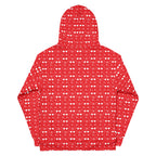 Daemon Frosted Diamonds VENUS unisex hoodie with all-over white recycled print and hood, featuring diamond patterns and a casual fit.