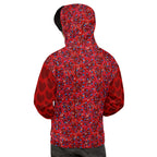 Unisex white hoodie with all-over Picasso Mirrors Trail Bloods print by Daemon Luxury, featuring a hood and casual style.