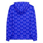 Daemon Luxury ELECTRICA lilac relay unisex hoodie with all-over recycled print, white back, cozy hooded sweatshirt.