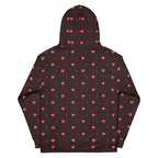Daemon Luxury SUPREME MODELS Webbi Dainin unisex white hoodie with all-over-print recycled fabric and hooded design.