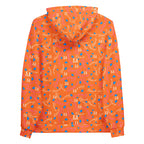 Recycled white unisex hoodie with all-over Picasso Mirros Rays Crush print by Daemon Luxury, featuring a hood and casual fit.