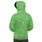 Daemon Luxury Picasso Mirros Gardena Kalifornia unisex hoodie with all-over print on white recycled fabric back view