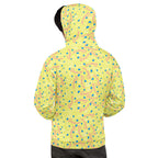 Recycled white unisex hoodie with Picasso-inspired Moonstar print and hood, from Daemon Luxury.
