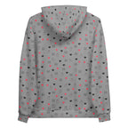 Daemon Luxury Speckled Diamonds Subtle Gloom hoodie featuring all-over print on a recycled white unisex fleece.