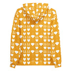 Unisex white hoodie with all-over print of frosted diamonds by Daemon Luxury, featuring a hood and casual style.