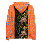 Recycled unisex hoodie featuring all-over serpentine Nicaragua print in white, by Daemon Luxury.