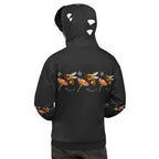 Daemon Luxury Florette Rebirth Honeybee Nights hoodie, all-over-print recycled cotton unisex white hoodie with back design.