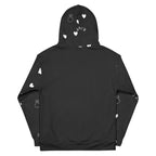Daemon Luxury Florette Rebirth honeybee less unisex hoodie with all-over recycled print on white background.