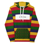 Unisex hoodie with all-over white ruby stone print by Daemon, featuring a hooded design and casual fit.
