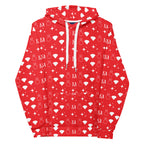 White Daemon Frosted Diamonds Stardust unisex hoodie with all-over glittery diamond print and hood, made from recycled materials.