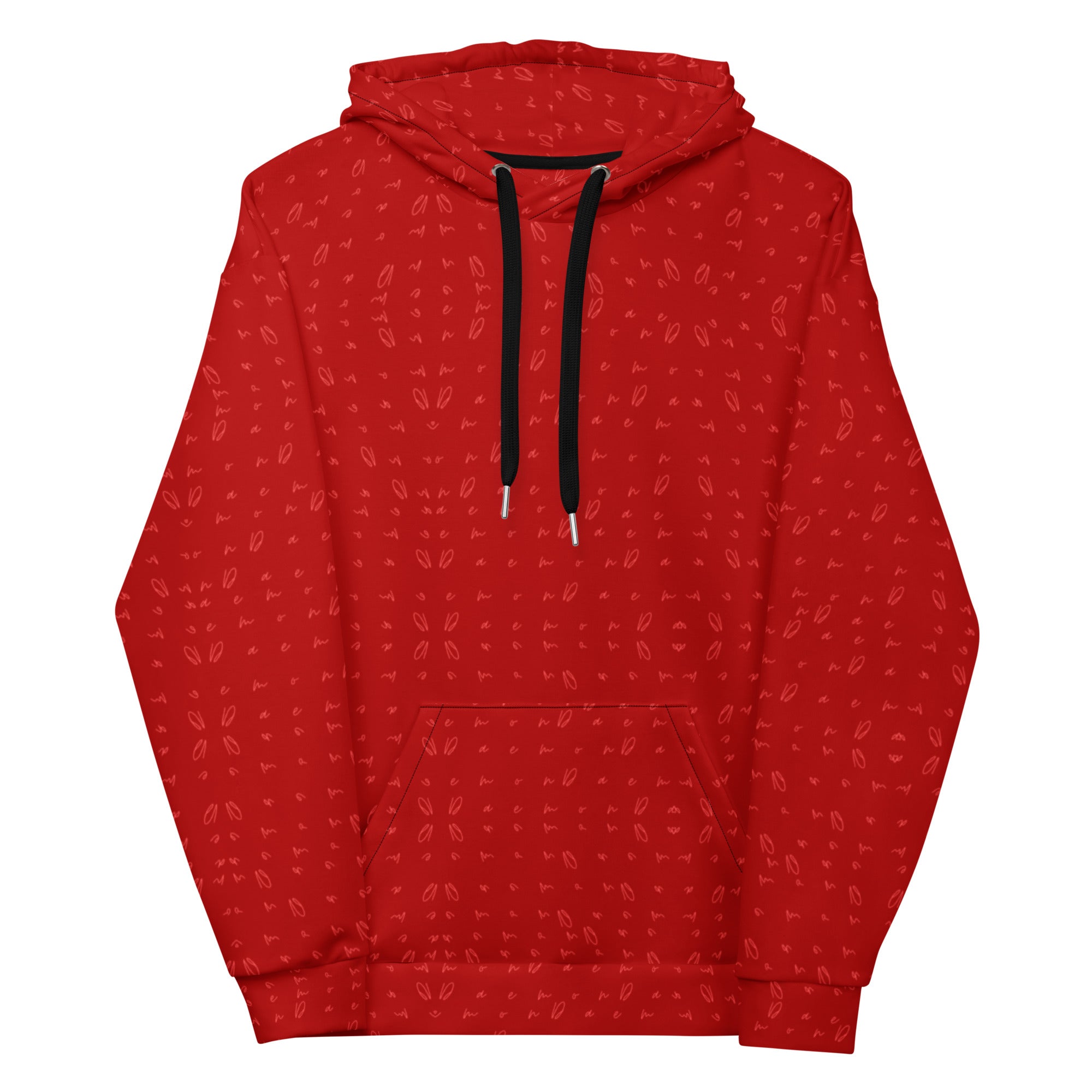 Daemon Luxury Supreme Models Picasso Mirrors unisex hoodie with all-over recycled print, white front, casual and stylish.