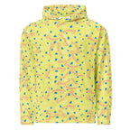 Daemon Luxury Picasso Mirrors Moonstar unisex recycled hoodie with all-over moon and mirror print on white fabric.