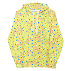 Daemon Luxury Picasso Mirrors Moonstar unisex hoodie with all-over-print recycled fabric, white front design.