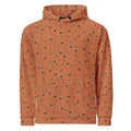 Unisex white hoodie with speckled diamond pattern from Daemon Luxury's Tarmin Dim collection, featuring a front view.