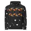 White Daemon Luxury Florette Rebirth Honeybee Mirrors unisex hoodie with all-over recycled print and front design.