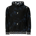 White unisex hoodie with all-over Nightcrawler Coordinate secret phase print and hood, by Daemon Luxury.