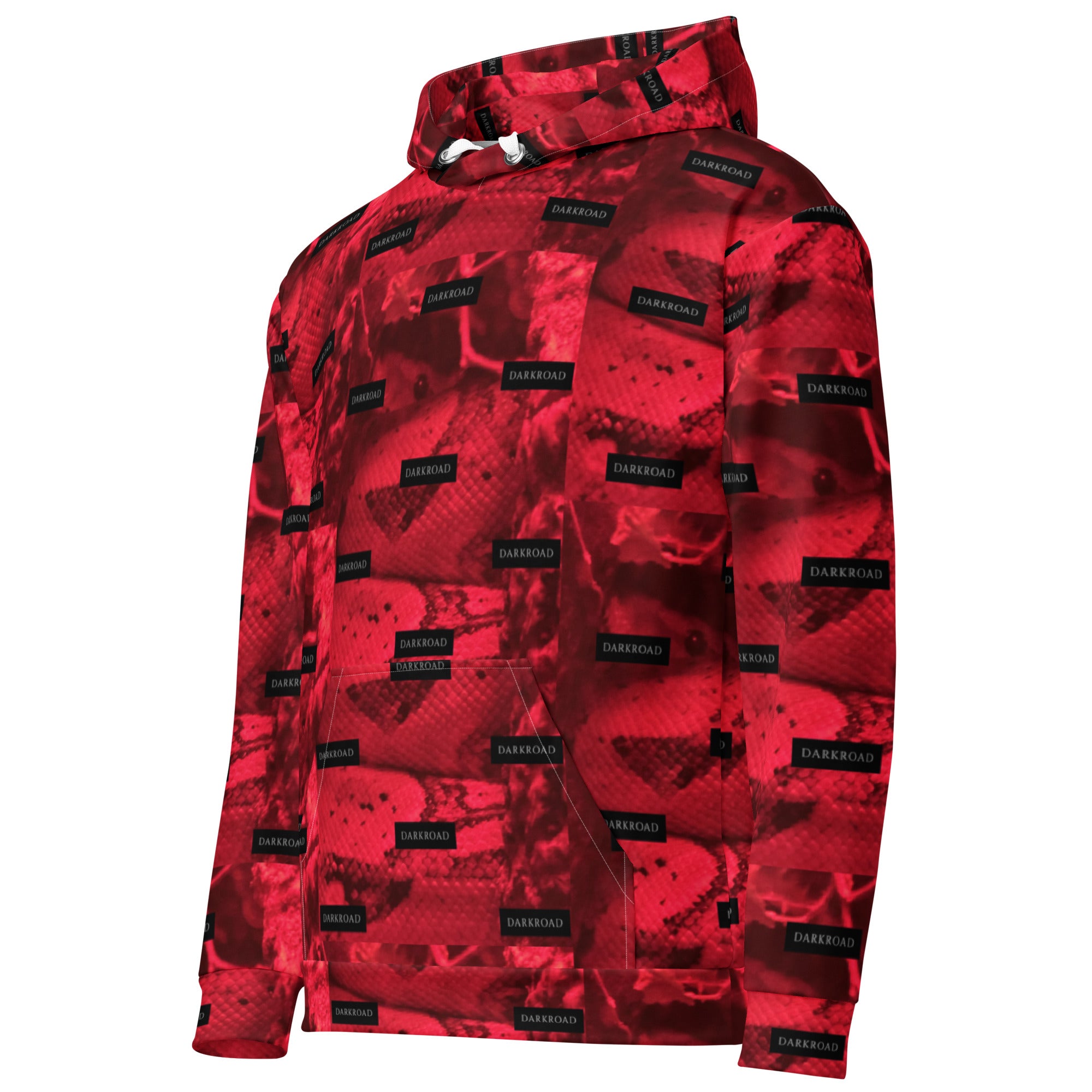 Unisex white Twelfth Night hoodie with all-over print by Daemon Luxury, featuring a comfortable hood and stylish design.