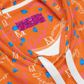 Daemon Luxury Picasso Mirrors Rays Crush unisex recycled hoodie with all-over print on white fabric.