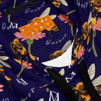 Daemon Luxury Honeybee Shores Gardena Oceanic unisex hoodie with all-over ocean-themed print on recycled white fabric.