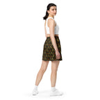 Daemon Luxury Sun Glow California Pantolocini recycled mesh shorts with all-over print, white back view, unisex design.