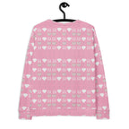 White Daemon Frosted Diamonds Cotton Candy Cinzel unisex sweatshirt with all-over recycled print on the back.