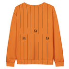 White Daemon TIGRE DE LA NOCHE all-over-print recycled unisex sweatshirt, showcasing bold tiger graphic on the back.