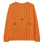 Unisex white Daemon TIGRE DE LA NOCHE fleece sweatshirt with all-over tiger print on the back.