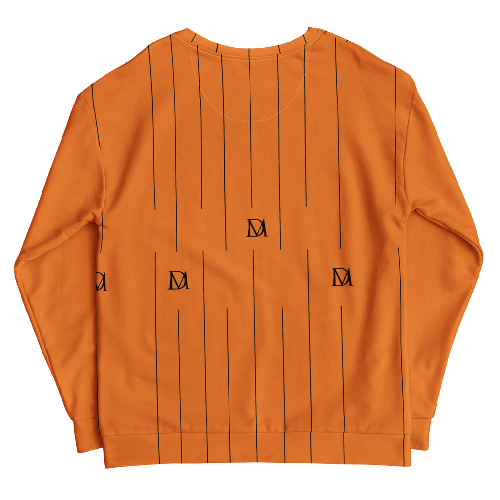 Unisex white Daemon TIGRE DE LA NOCHE printed recycled sweatshirt with all-over tiger design on the back.