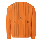 Recycled white unisex sweatshirt featuring all-over tiger of the night print by Daemon, casual and eco-friendly fashion.
